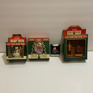 Vintage Coca-Cola Christmas Ornament Set of 4